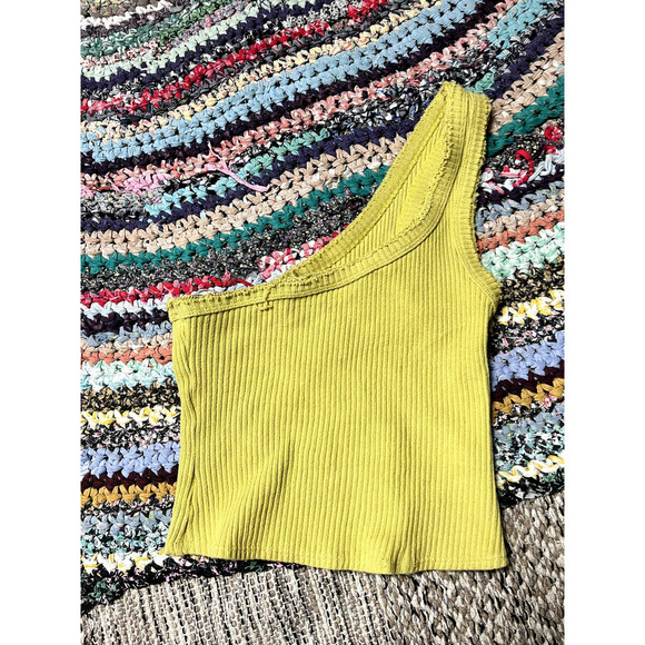 Urban Outfitters XS one shoulder top moss - Picture 5 of 6